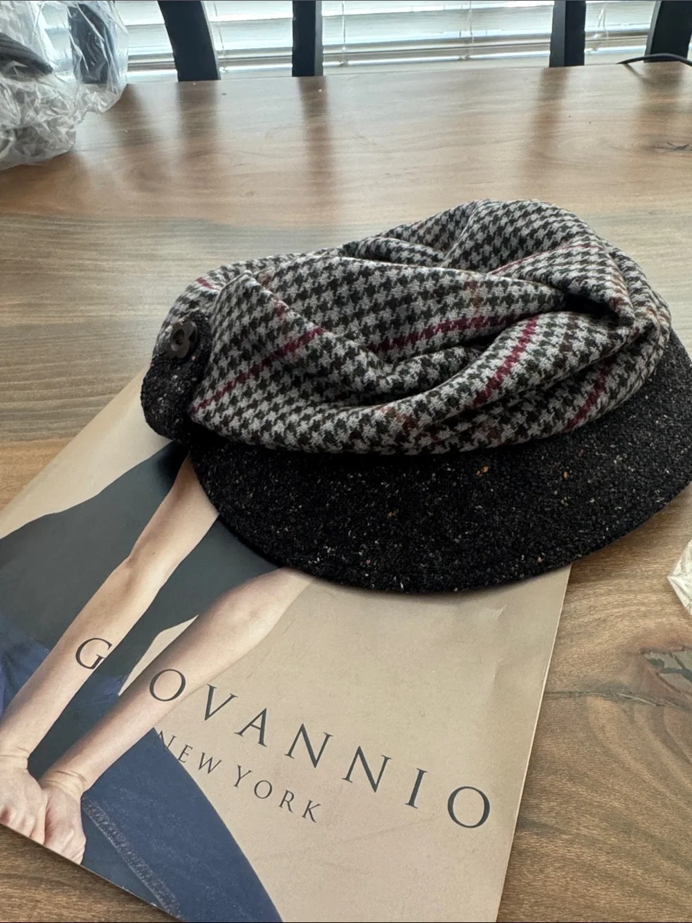 New Giovannio NY Grey Tweed Newsboy Cap  size 7.5 Women's Fashion Hat